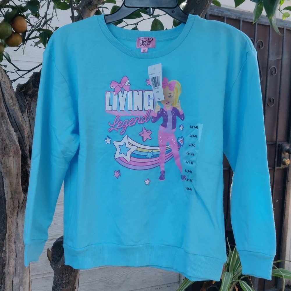 JoJo siwa girls sweater size L color turquoise